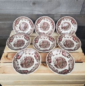 Johnson Brothers His Majestic Turkey Pattern 8 pieces Tea Saucer